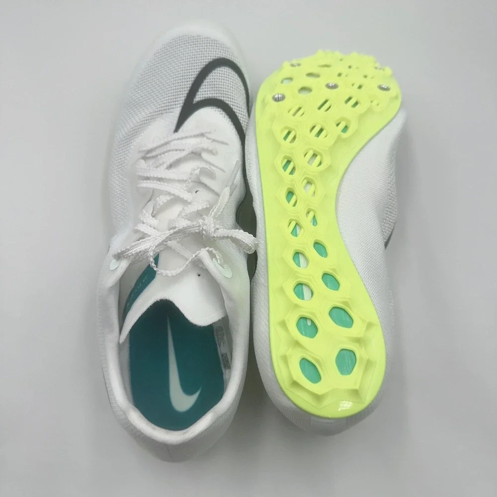 sz 10.5 Nike Zoom Ja Fly 4 Spikes White Black Bright Spruce Men's DR2741-102